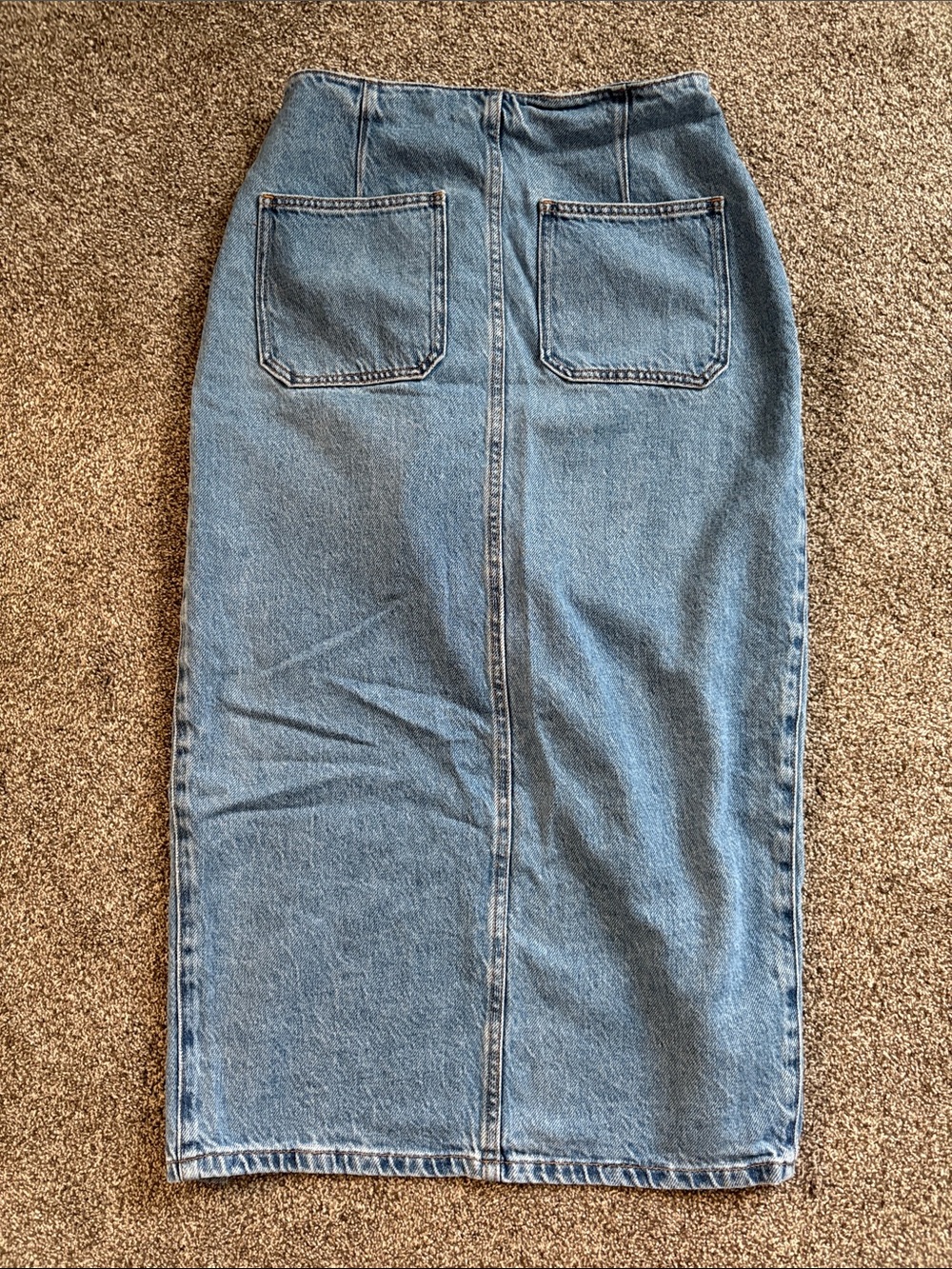 Women’s Zara Classic Side Button-Front Denim Midi Skirt size medium - Picture 6 of 6